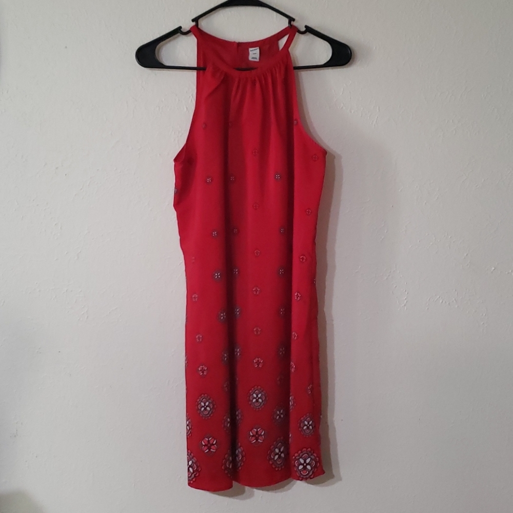 Old Navy red pattern dress